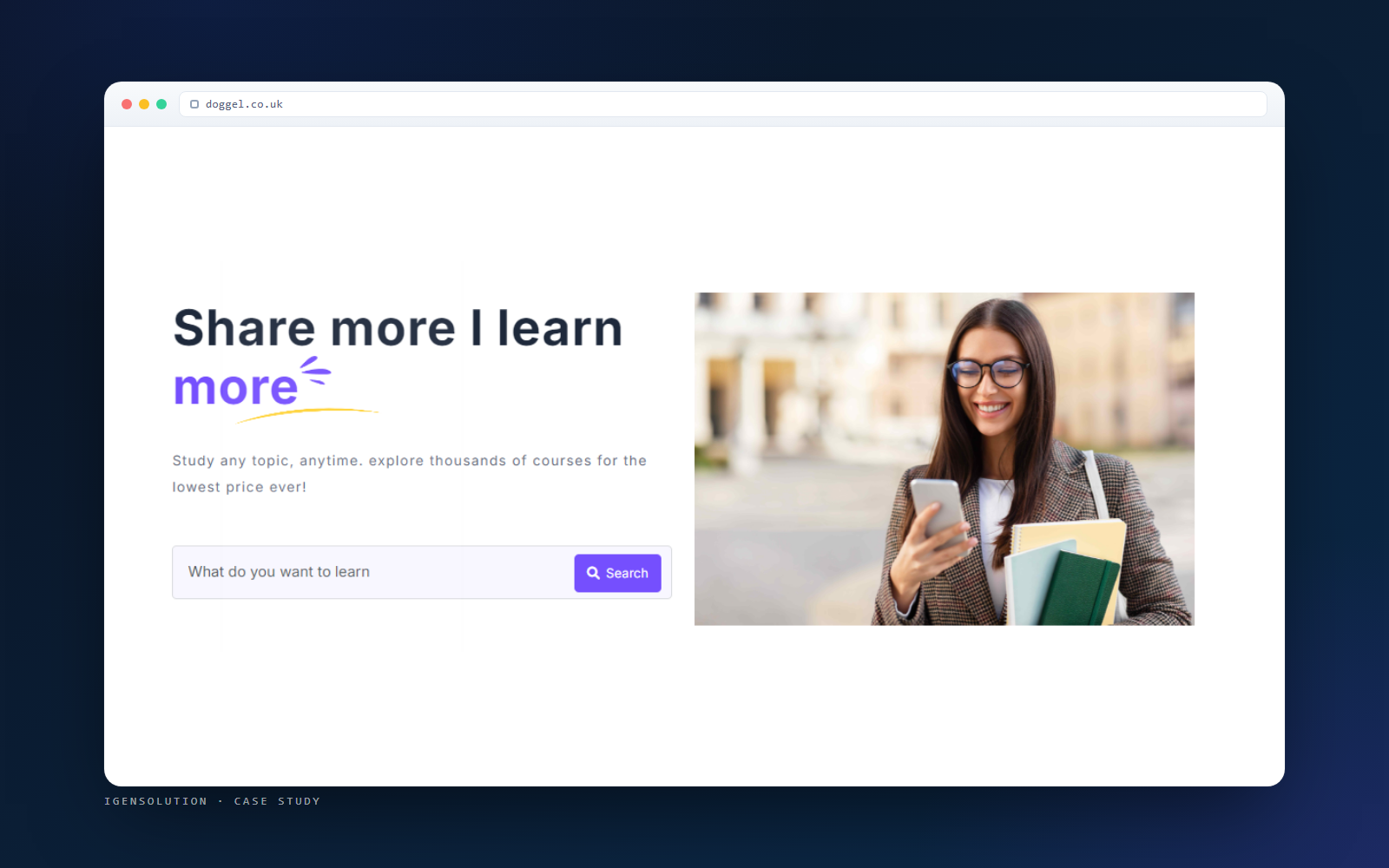 Doggel — Online Learning Platform — project screenshot